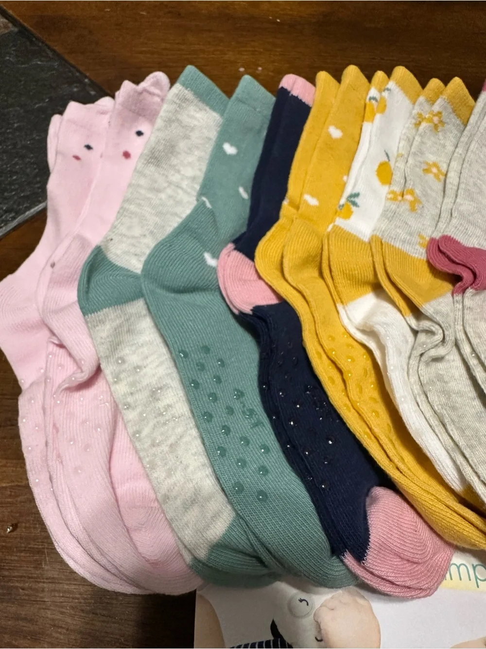 Carter's 12-Pack Kids Crew Socks in Pink, Yellow, Green, Teal, Navy, Gray
